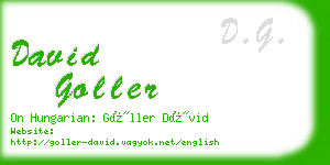 david goller business card